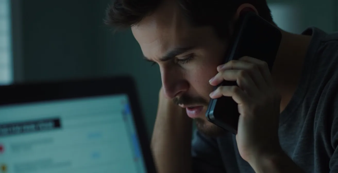 Personne interviewant au téléphone un déménageur pour évaluer son professionnalisme